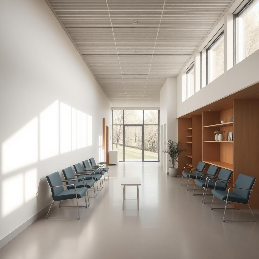 A calm, light-filled medical clinic waiting area